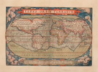 Kortet blev offentliggjort i (1579) og viser verdenskort